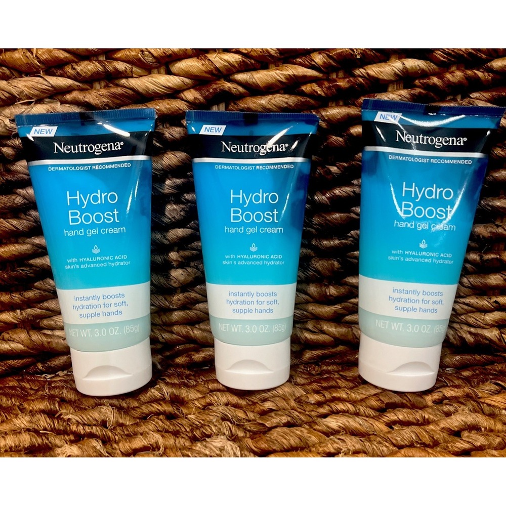 Lot of 3 NEUTROGENA Hydro Boost Hydrating Hand Gel Cream Hyaluronic Acid 3oz NEW